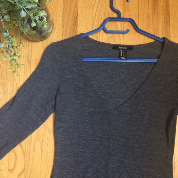 3/$15 Grey bodycon dress - Picture 2 of 4